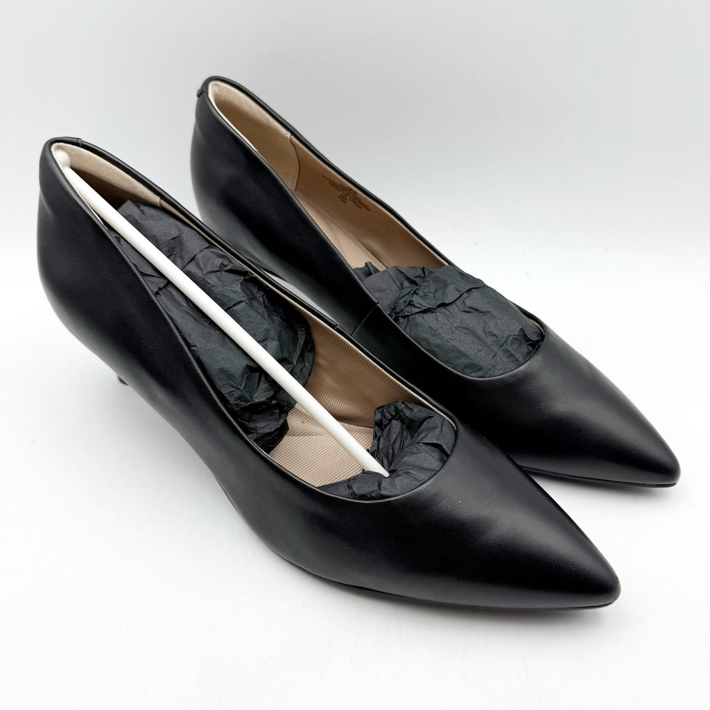 Rockport Womens Cindy Dress Pumps Size 7 Wide EU 37.5 Black Leather Heels NIB