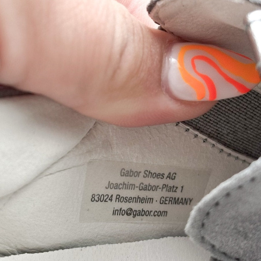 Gabor Womens 73.333.10 Casual Sneakers UK 5.5 US 8 Grey Stone Suede NWOB