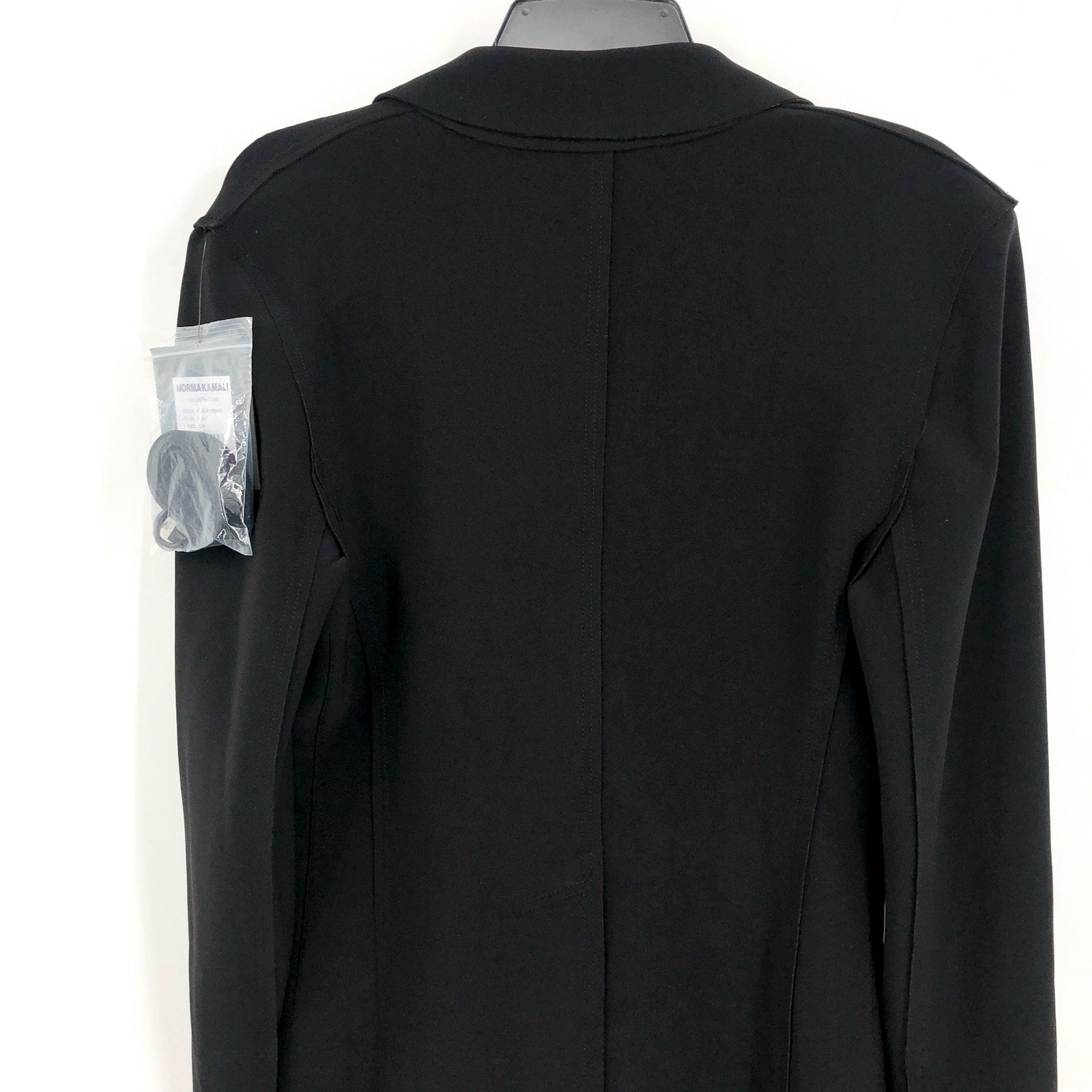 NORMA KAMALI Women's Classic Double-Breasted Jacket Small 36 Black Blazer NWT