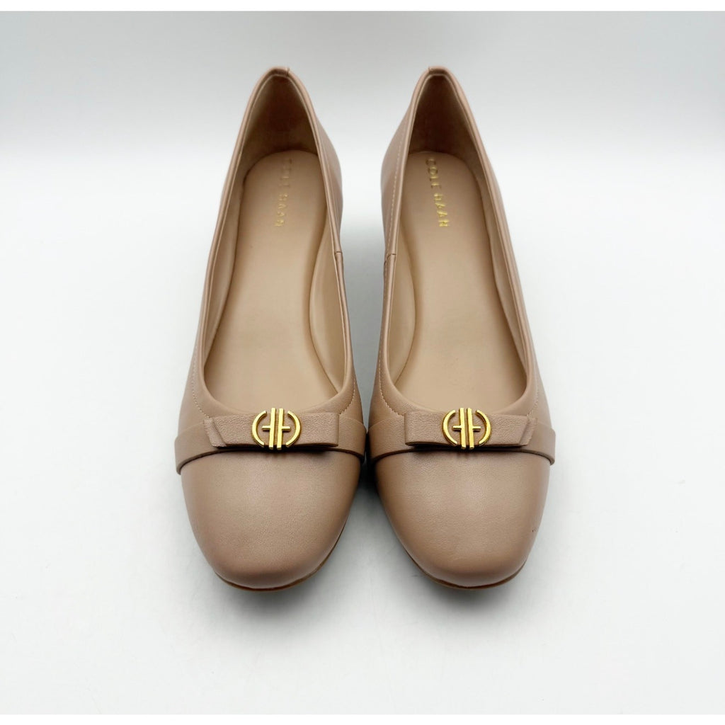 Cole Haan Womens Malta Wedge Heels Size 8B EU 38.5 Tan Blush Leather NIB
