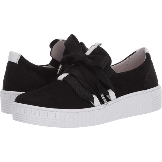 Gabor Womens 43.333 Platform Sneaker US 5.5 M EU 35.5 Black Leather NWOB