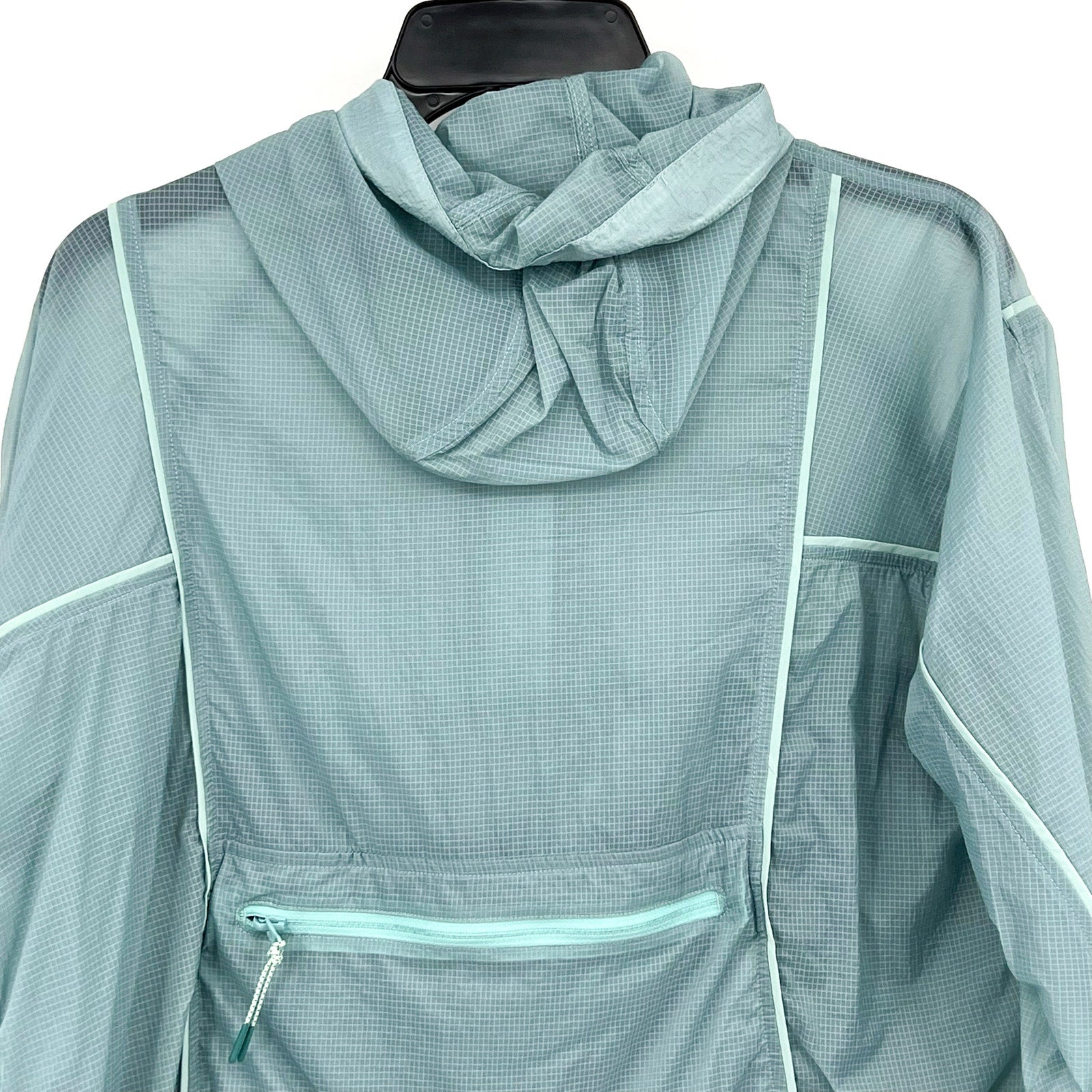 OUTDOOR VOICES Women's Windbreaker Pullover Small Storm Green Hoodie Jacket NWT