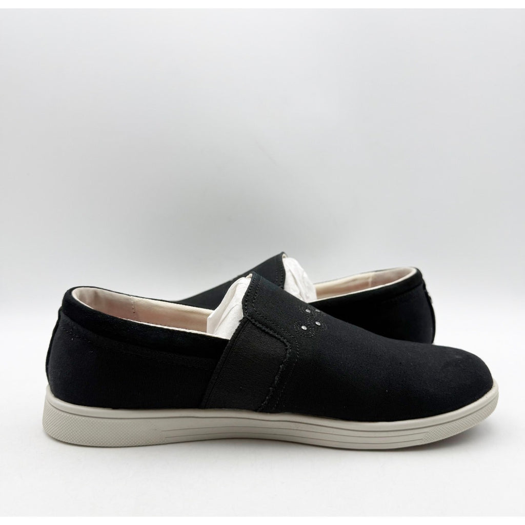 Spenco Women Waterfront Canvas Slip On Sneakers Size 7 EU 37.5 Black NIB