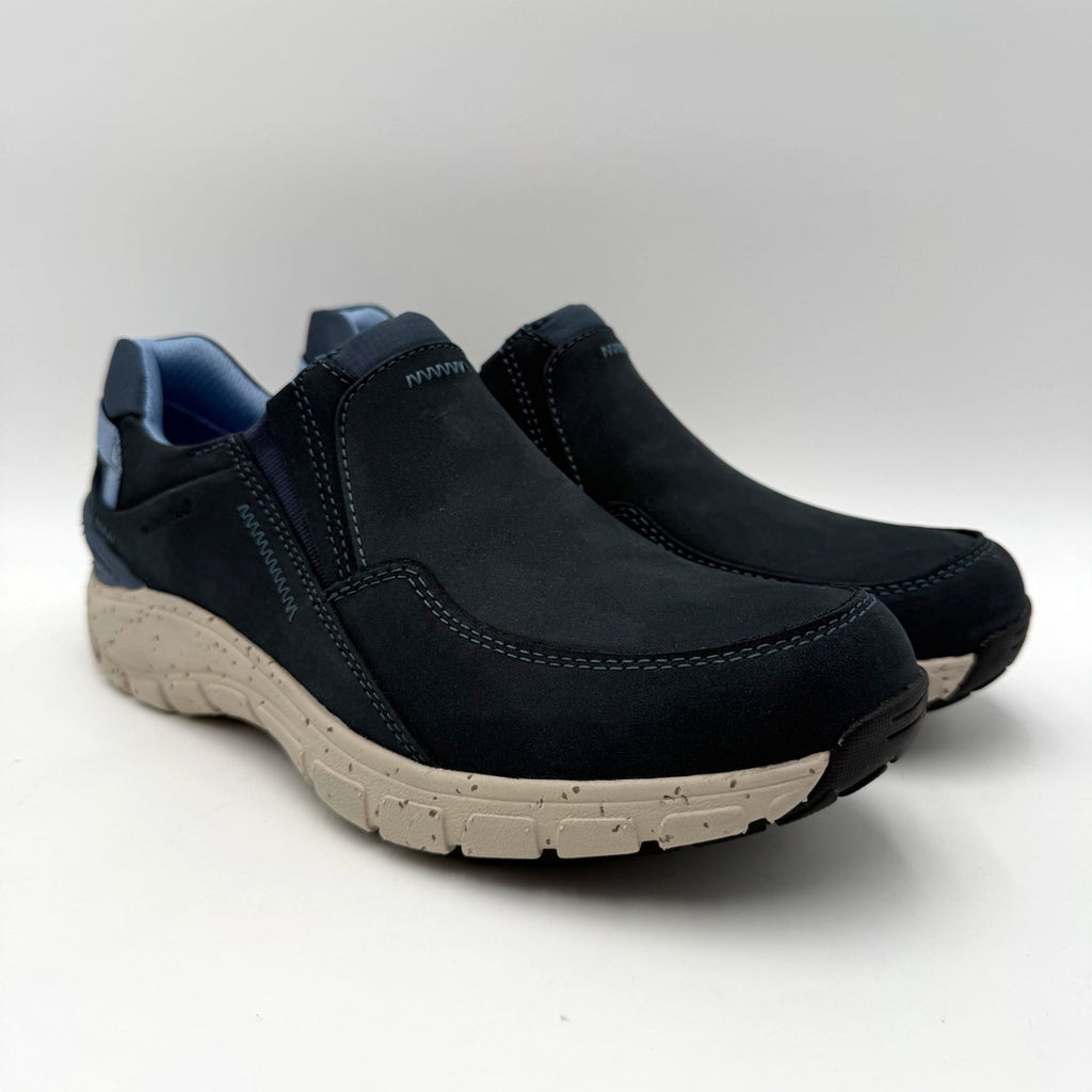 Clarks Womens Wave Plateau AP Sneakers Size 7.5 Wide EU 38 Navy Blue Nubuck NIB