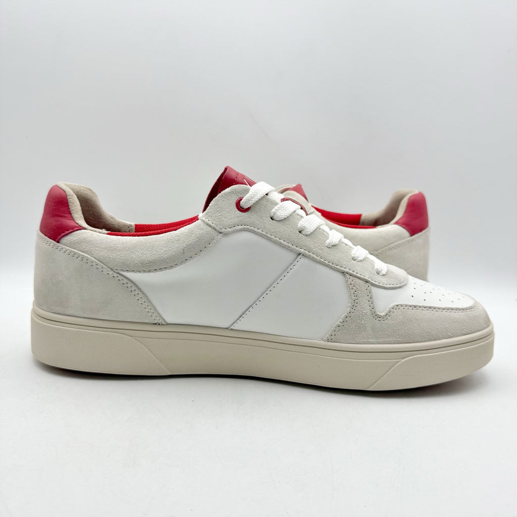 Vionic Womens Kimmie Court Sneakers US 12 M White Red Leather NWOB