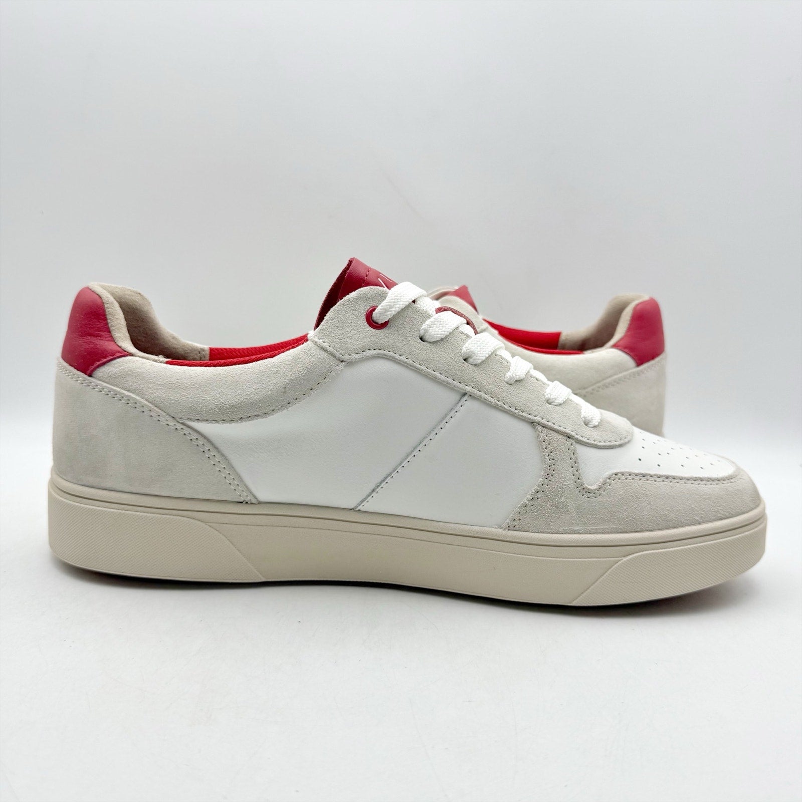 Vionic Womens Kimmie Court Sneakers US 12 M White Red Leather NWOB