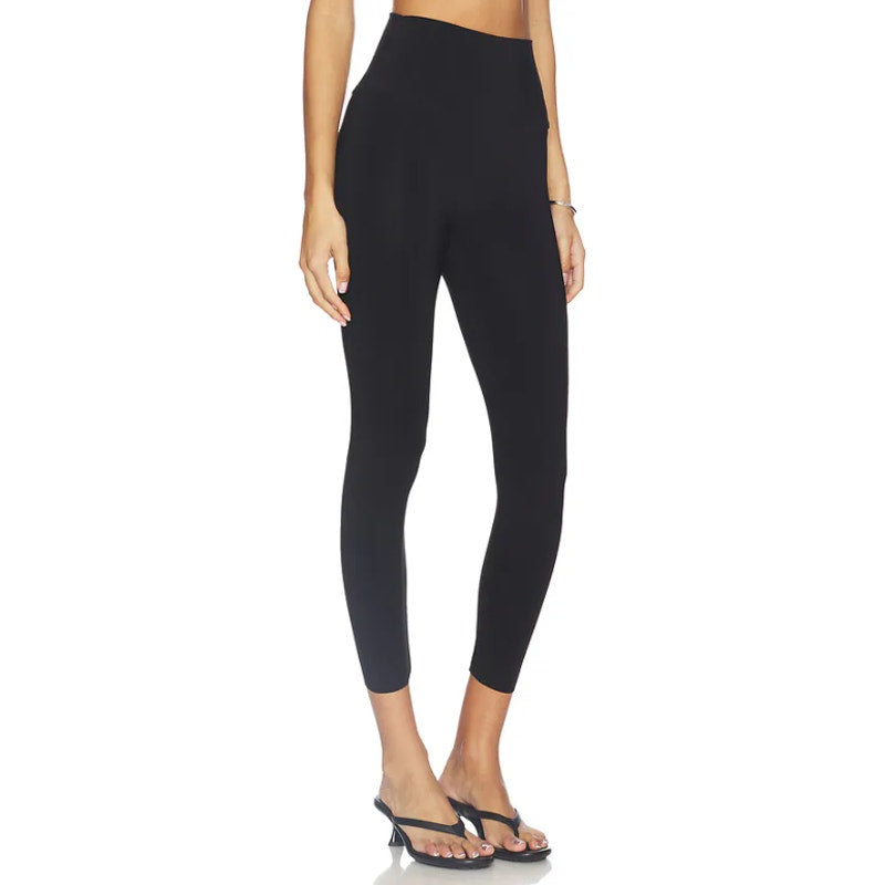 NORMA KAMALI Women's Lifestyle Cropped Leggings Medium/34 Black Stretch NWOT