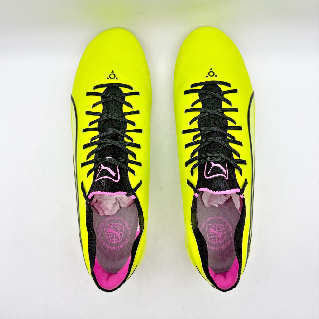 PUMA Mens King Ultimate Soccer Cleats Size 7.5 EU 40 Neon Yellow Athletic NWOB