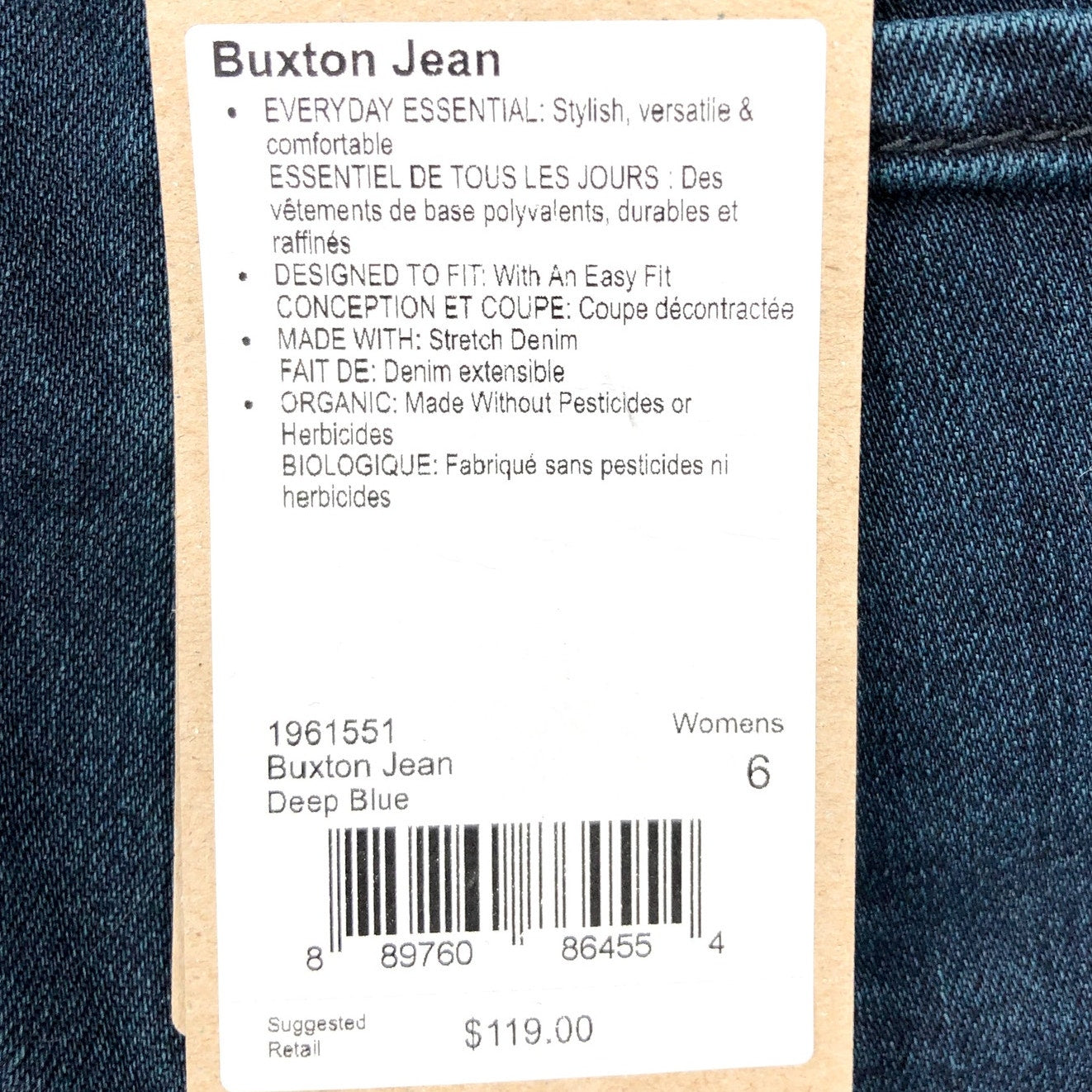 PRANA Womens Buxton Jeans Size 6 28x27 Deep Blue Stretch Mid-Rise Boyfriend NWT