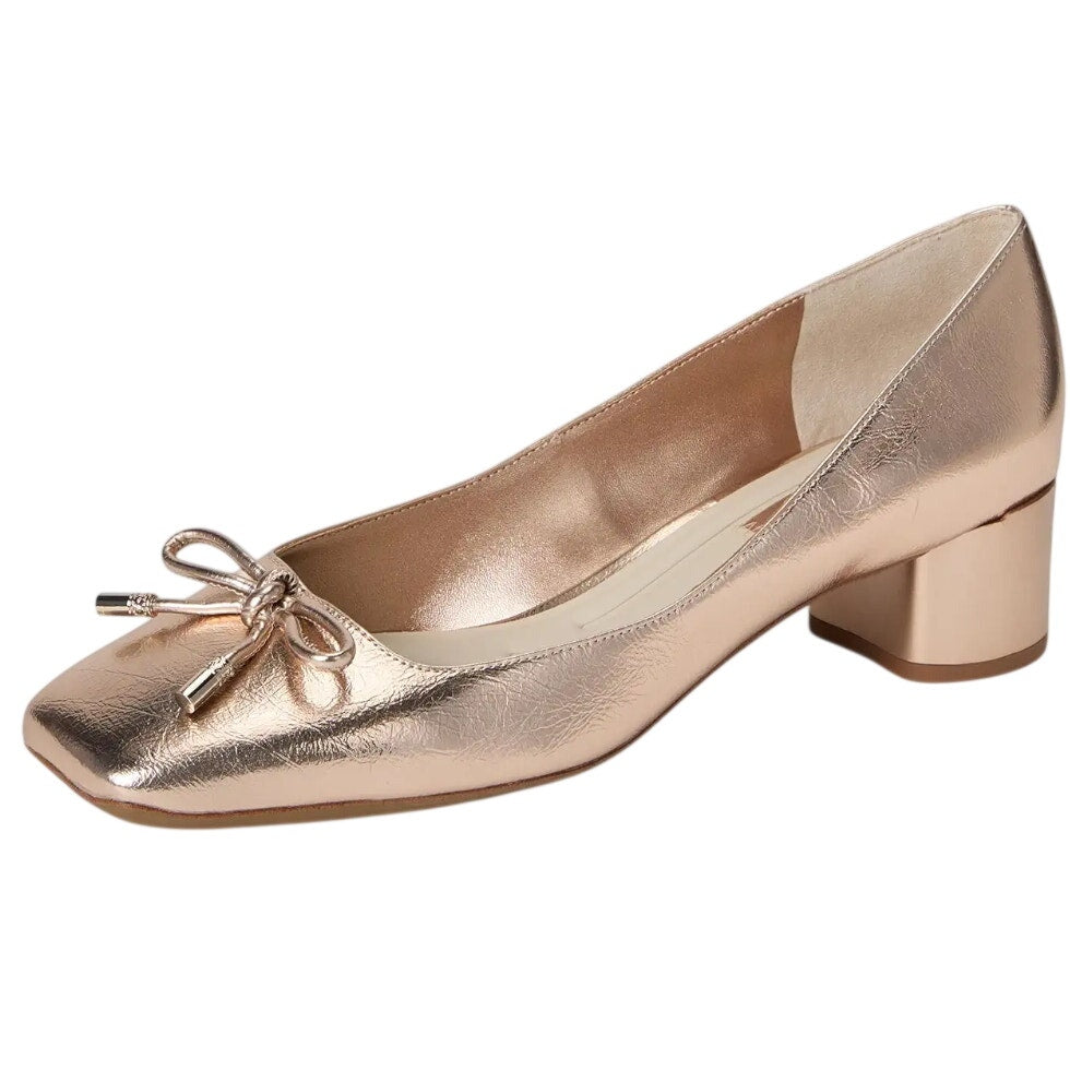 Franco Sarto Womens Natalia Pumps US 6.5 M EU 36.5 Rose Gold Leather NIB
