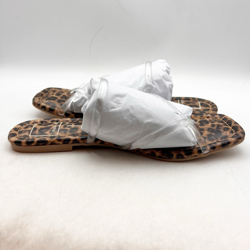 Dolce Vita Womens Leanna Sandals Size 7.5 Leopard Brown Slide Flip Flop NIB