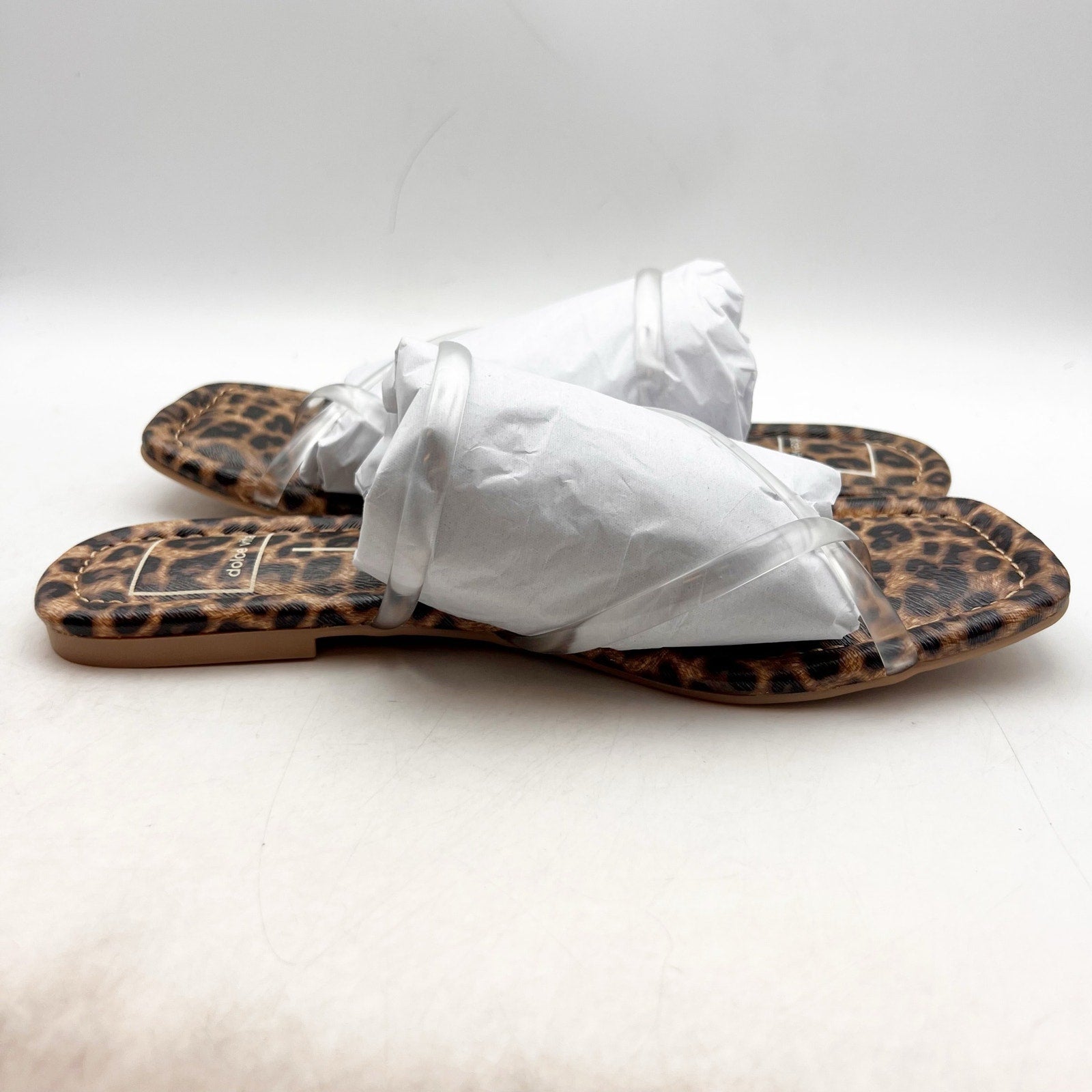 Dolce Vita Womens Leanna Sandals Size 7.5 Leopard Brown Slide Flip Flop NIB