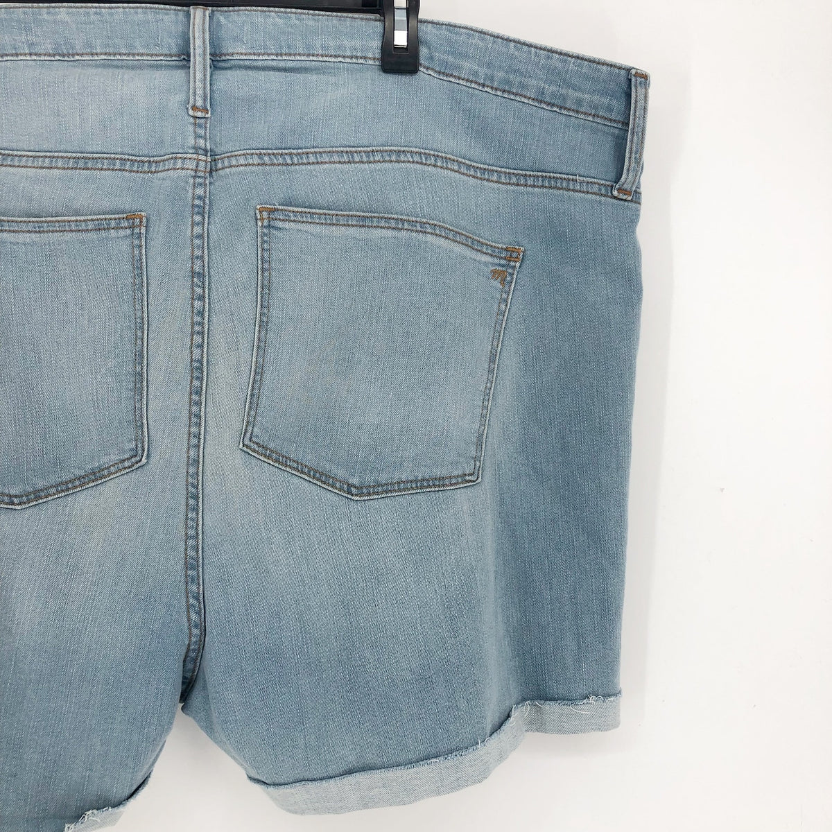 MADEWELL High Rise Denim Rolled Hem Shorts Size 37 Blue Ainger Stretch M6236 NWT
