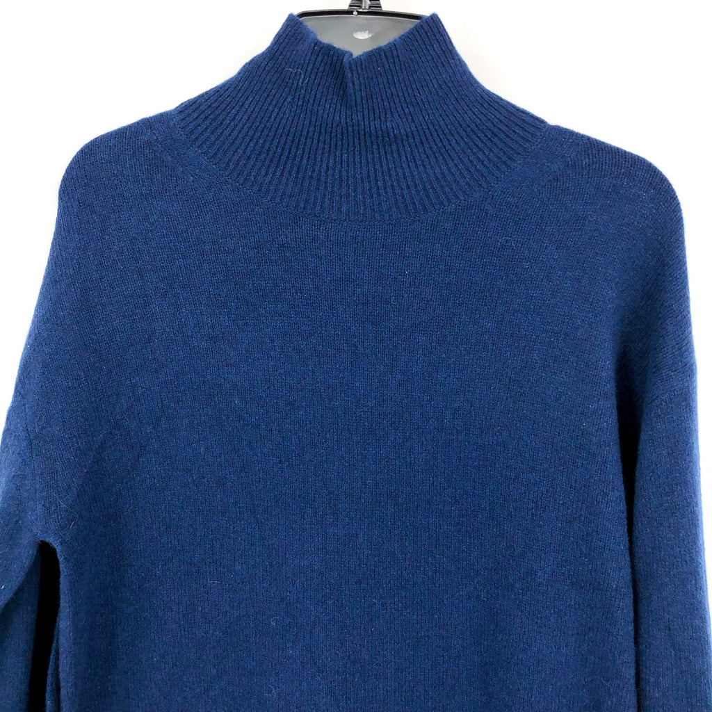 Everlane Womens The ReCashmere Oversized Turtleneck Sweater XS Navy Blue NWT