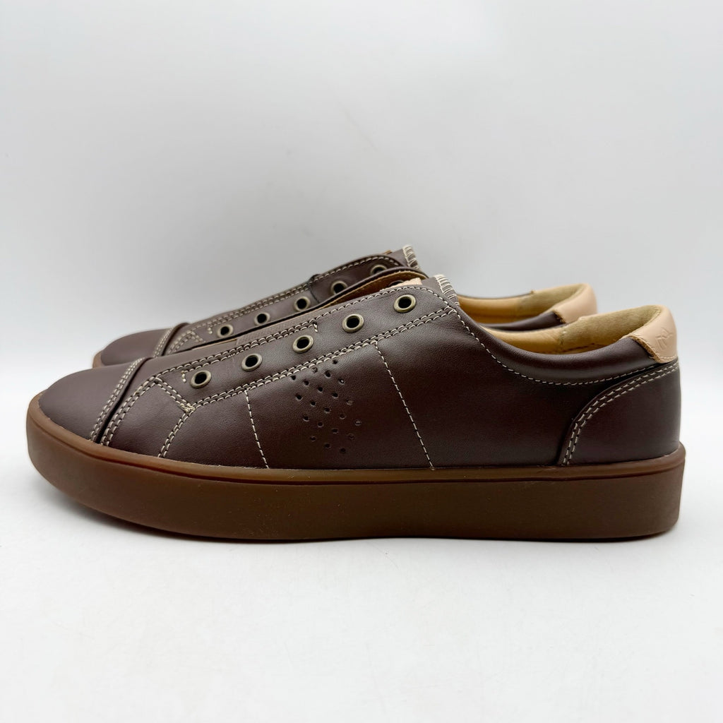 Spenco Womens Malibu Lux Sneakers US 9.5 Brown Espresso Leather Slip On NIB