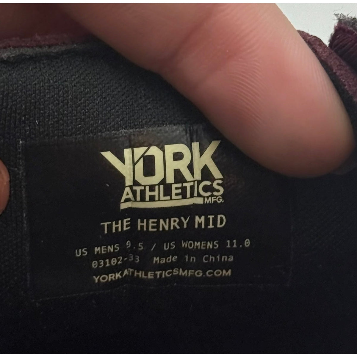 YORK Athletics Henry Mid Trainer Casual Sneakers Mens 9.5 Womens 11 Red NIB