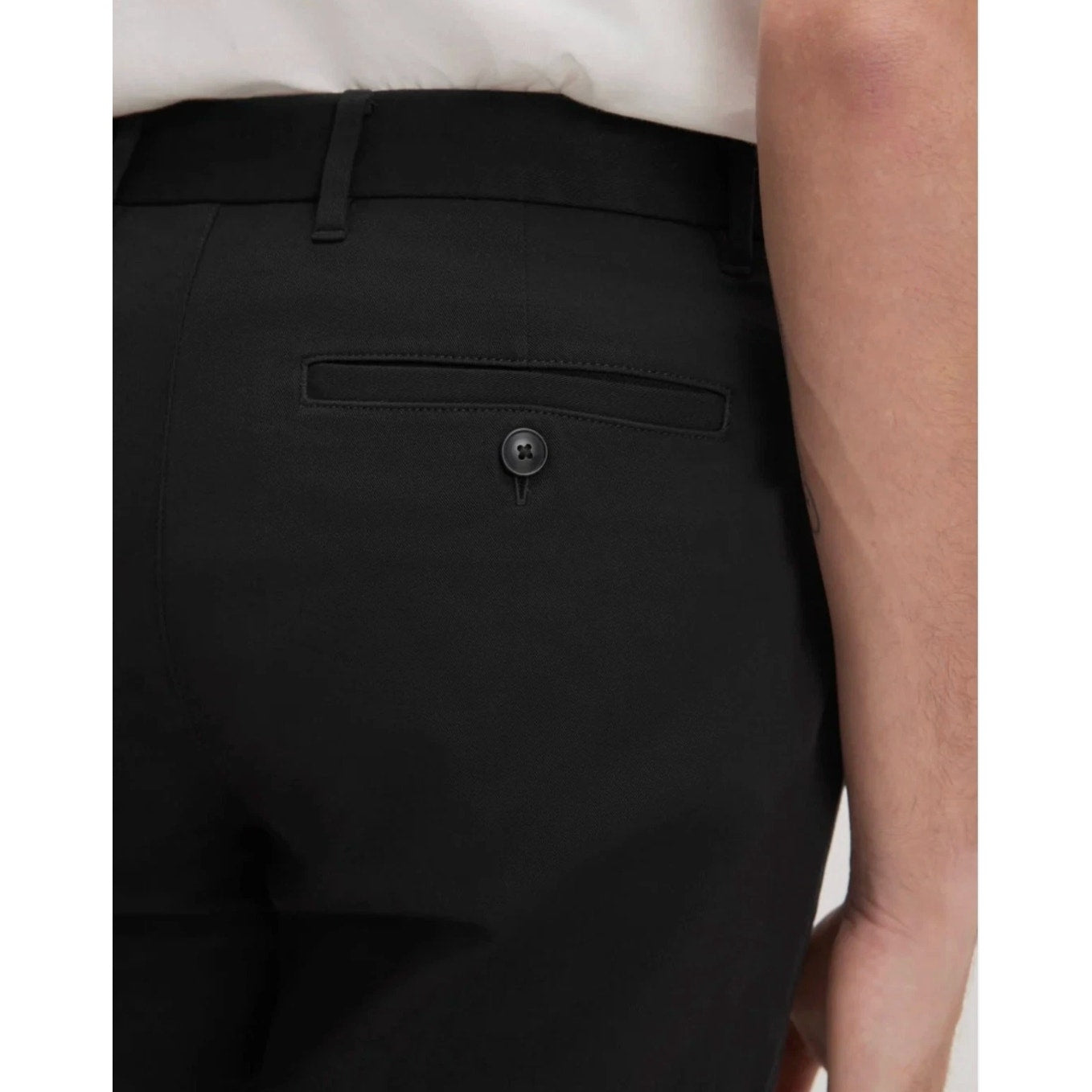 EVERLANE Uniform Mens Performance Chino Pants 35x32 Black Athletic Fit NWT