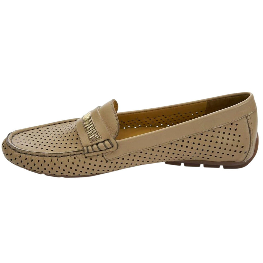 Vaneli Womens Acris Driving Loafers SIZE 6 M EU 36.5 Nude Tan Leather NIB