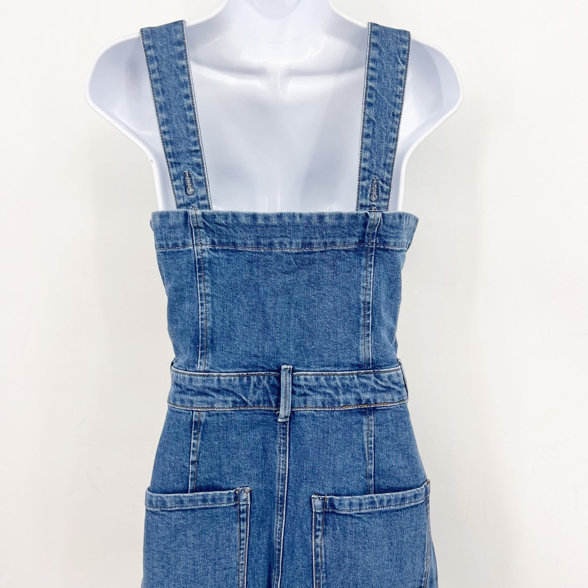 PAIGE Women's Maddy Denim Tank Dress Size 10 Delia Blue Button Front Revolve NWT