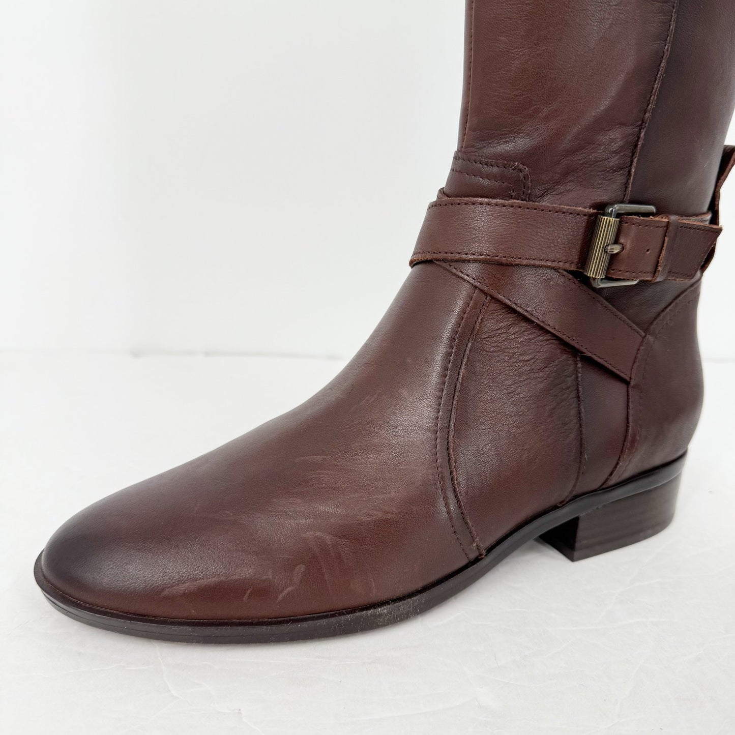 Naturalizer Womens Rena Knee High Boots US 8 M EU 38.5 Brown Leather NWOB