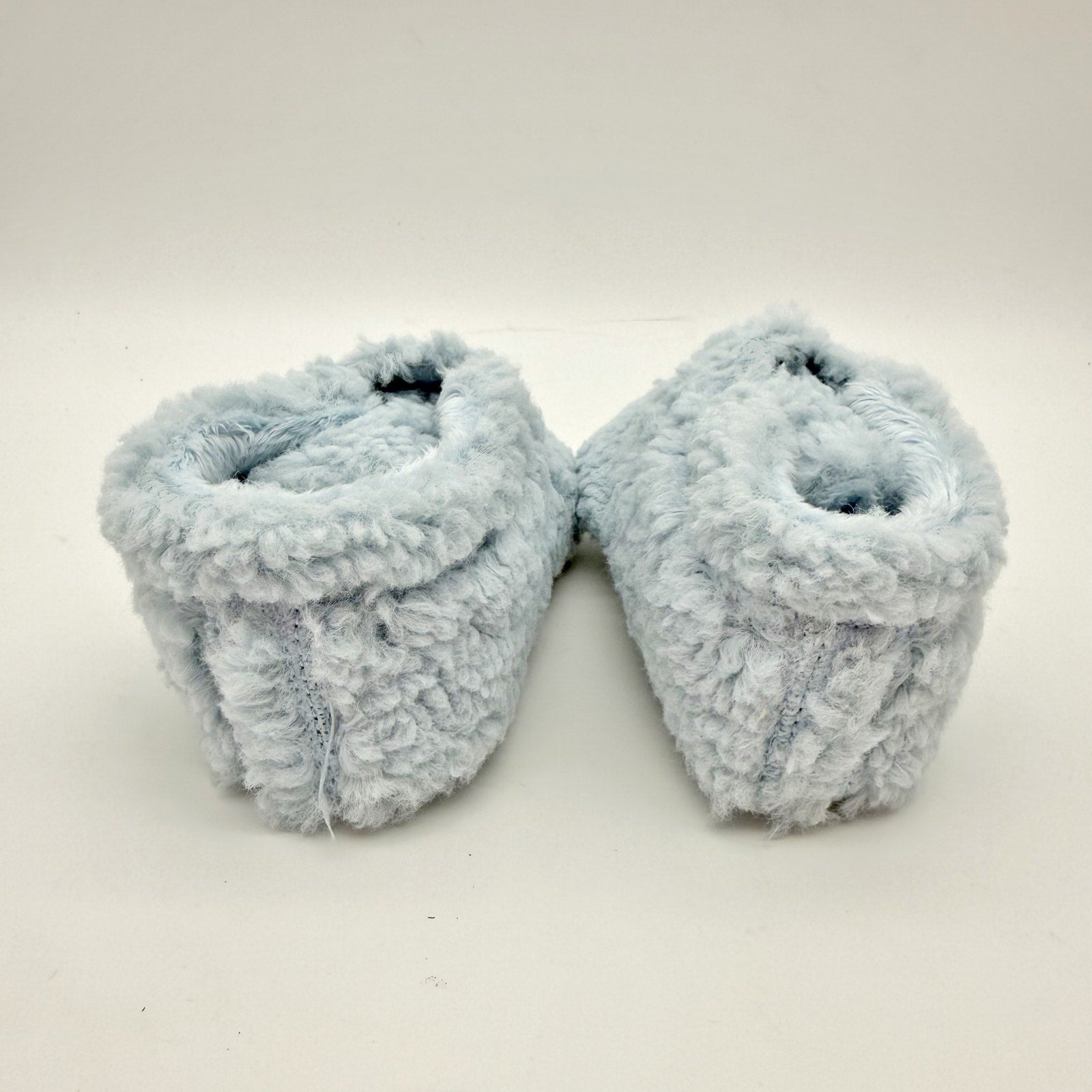 UGG Infant Bixbee Booties US 4-5 M Blue Vegan Fur Hook and Loop NIB