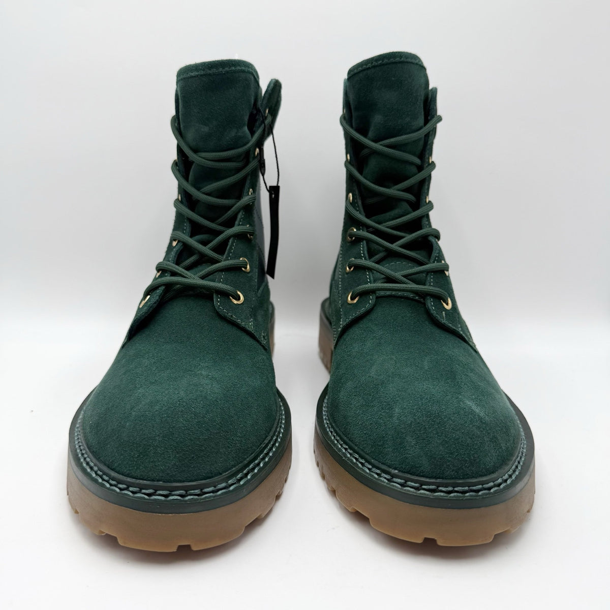 Saint Morta Mens Legion Ankle Combat Boots Size 10 EU 44 Green Gum Suede NIB