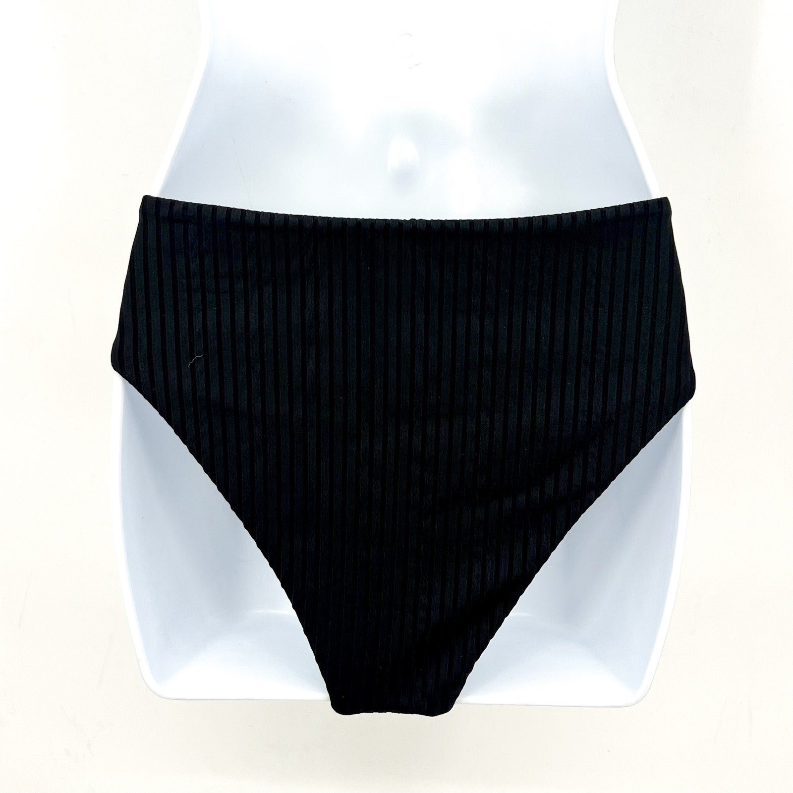 L*SPACE Women's Savannah Classic High Waist Bikini Bottoms Small Black NWOT