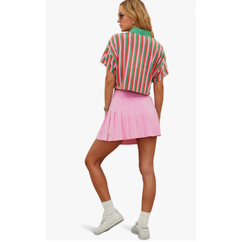 BEACHRIOT Women's Cape Tennis Skort XS Prism Pink Pleated w/ Short NWT