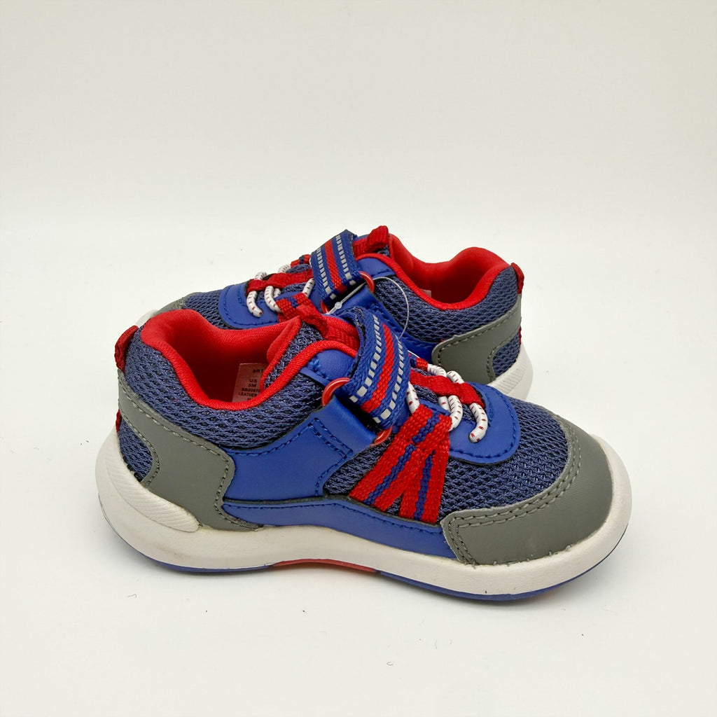 Stride Rite Kids Jasper Sneakers US 5 M EU 21 Blue Red Athletic NIB