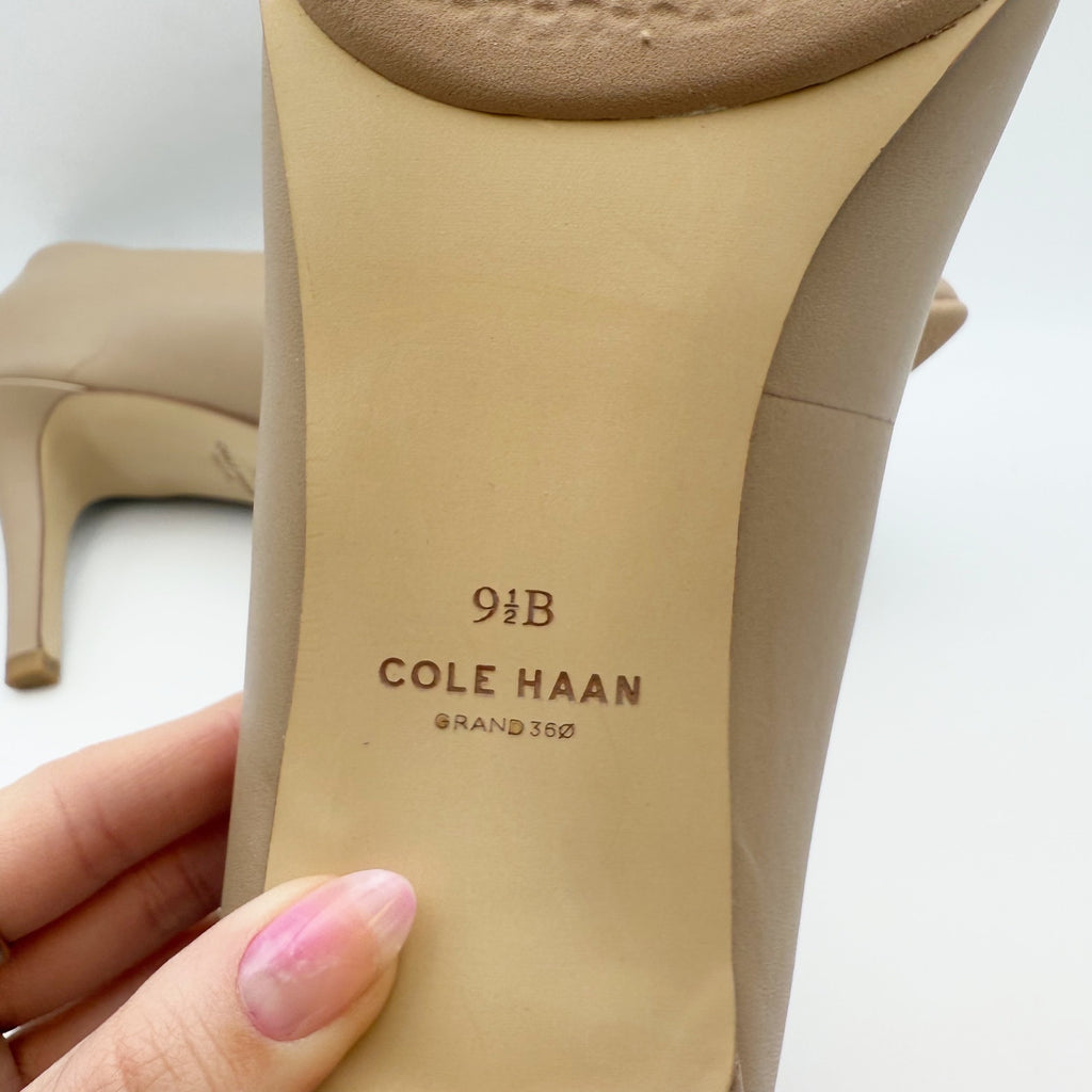 Cole Haan Womens Grand Ambition Pumps US 9.5 B Tan Amphora Leather Heels NWOB