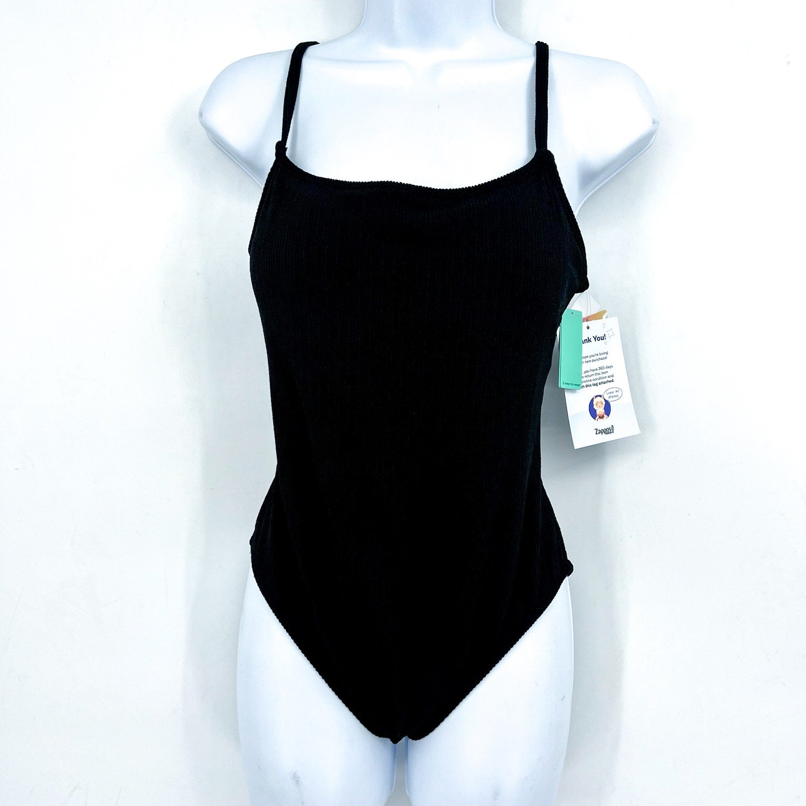 Pacifica x SUNSETS Women's Ariel One Piece Swimsuit Large Black Rib NWT