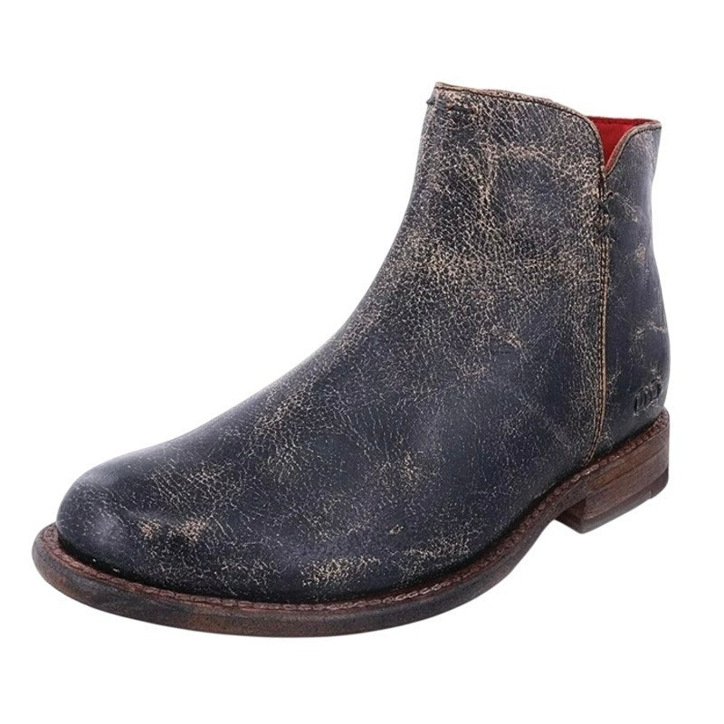 Bed Stu Womens Yurisa Ankle Booties US 8.5 M EU 39 Black Distressed Leather NWOB
