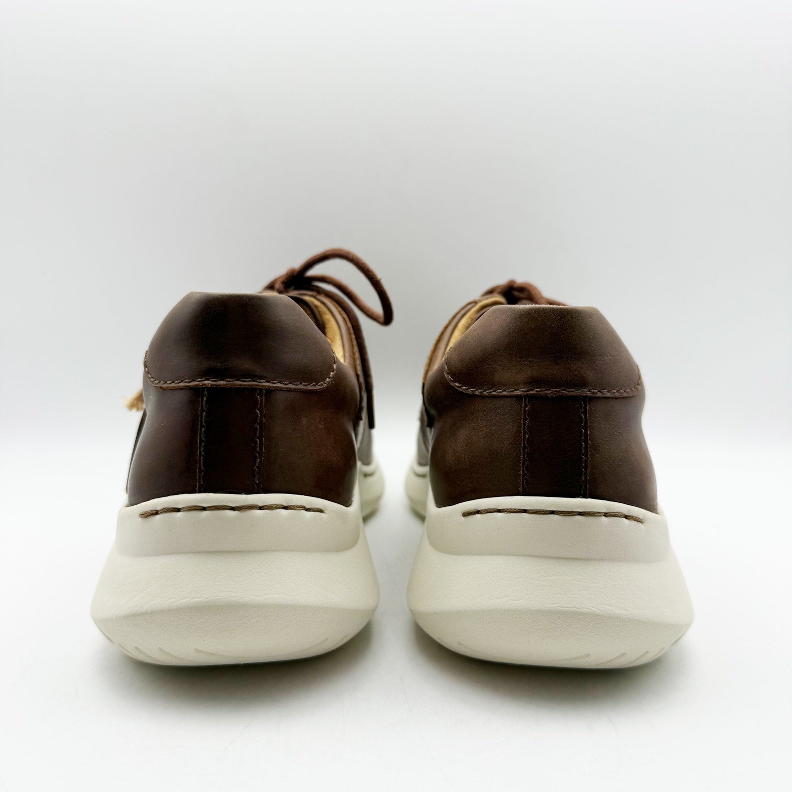 Born Mens Cornell Casual Sneakers US 9.5 Brown Full Grain Leather Lace Up NIB