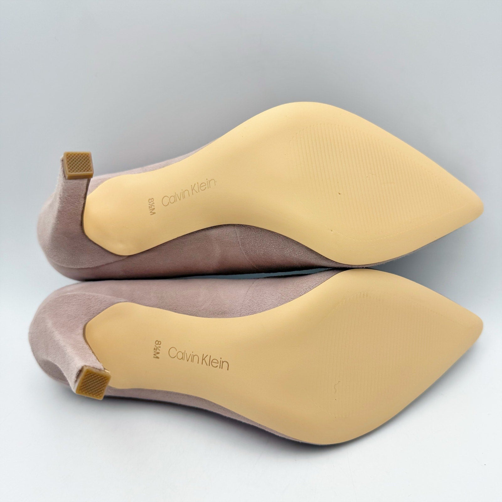 Calvin Klein Womens Brady High Heels Size 8.5 Pink Suede Pumps NIB