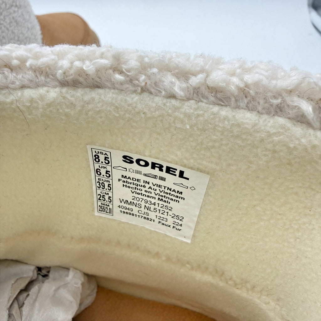 Sorel Womens Explorer lll Cozy Snow Booties US 8.5 Tan Suede WP Insulated NIB