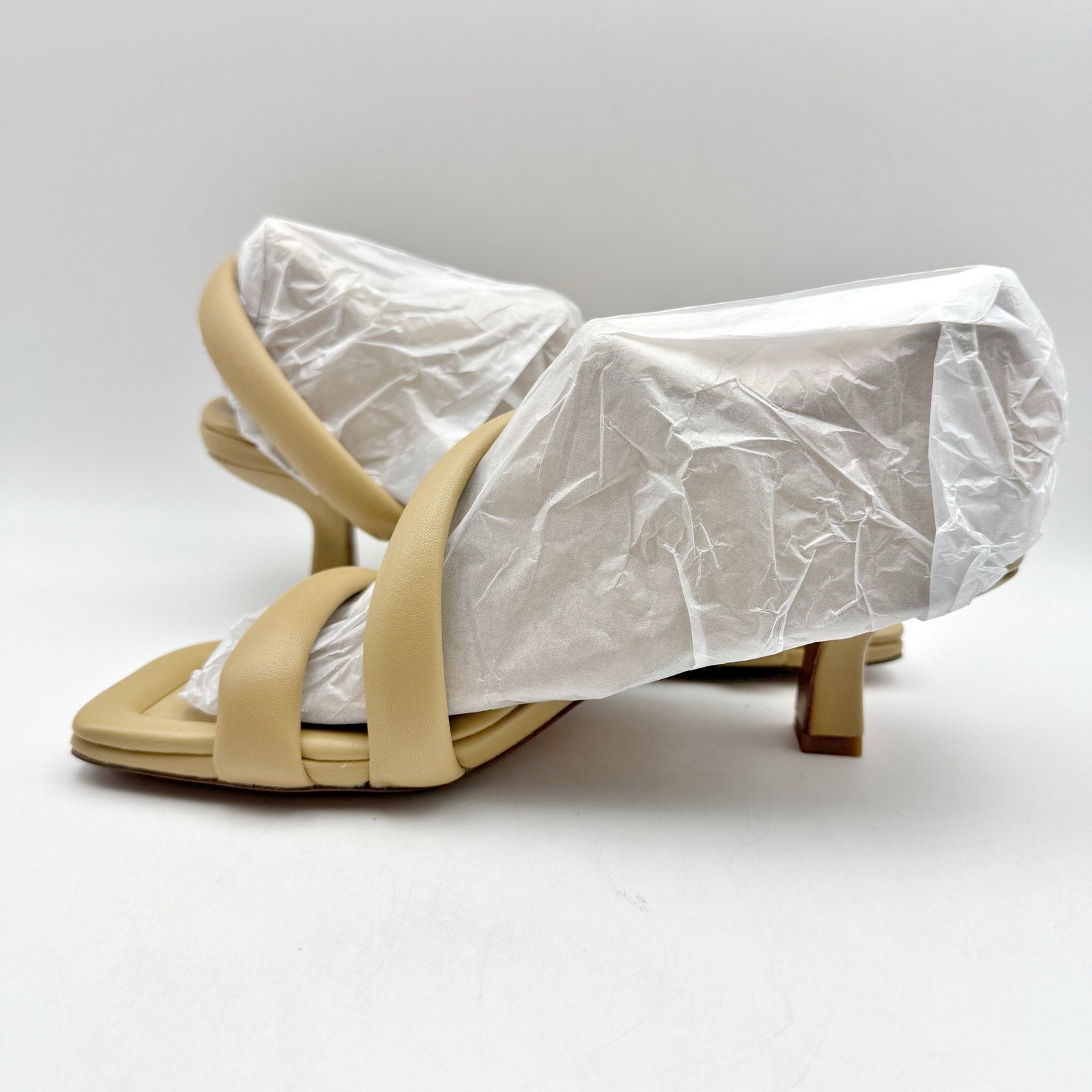 Vince Womens Coline Sandal Heel US 5.5M EU 35.5 Tan Nude Leather NIB