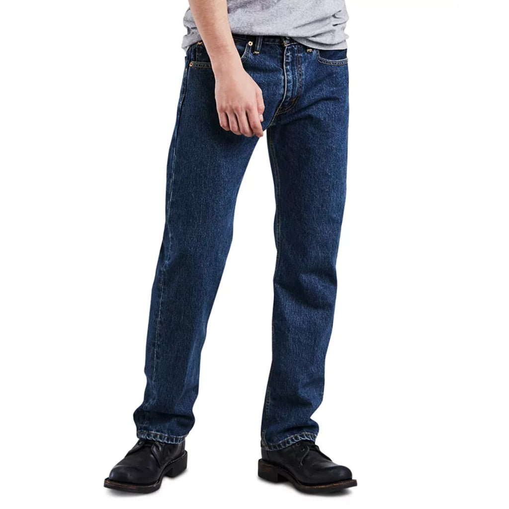 LEVI'S Mens 505 Regular Fit Jeans 38x32 Dark Stonewash Blue 00505-4886 NWT