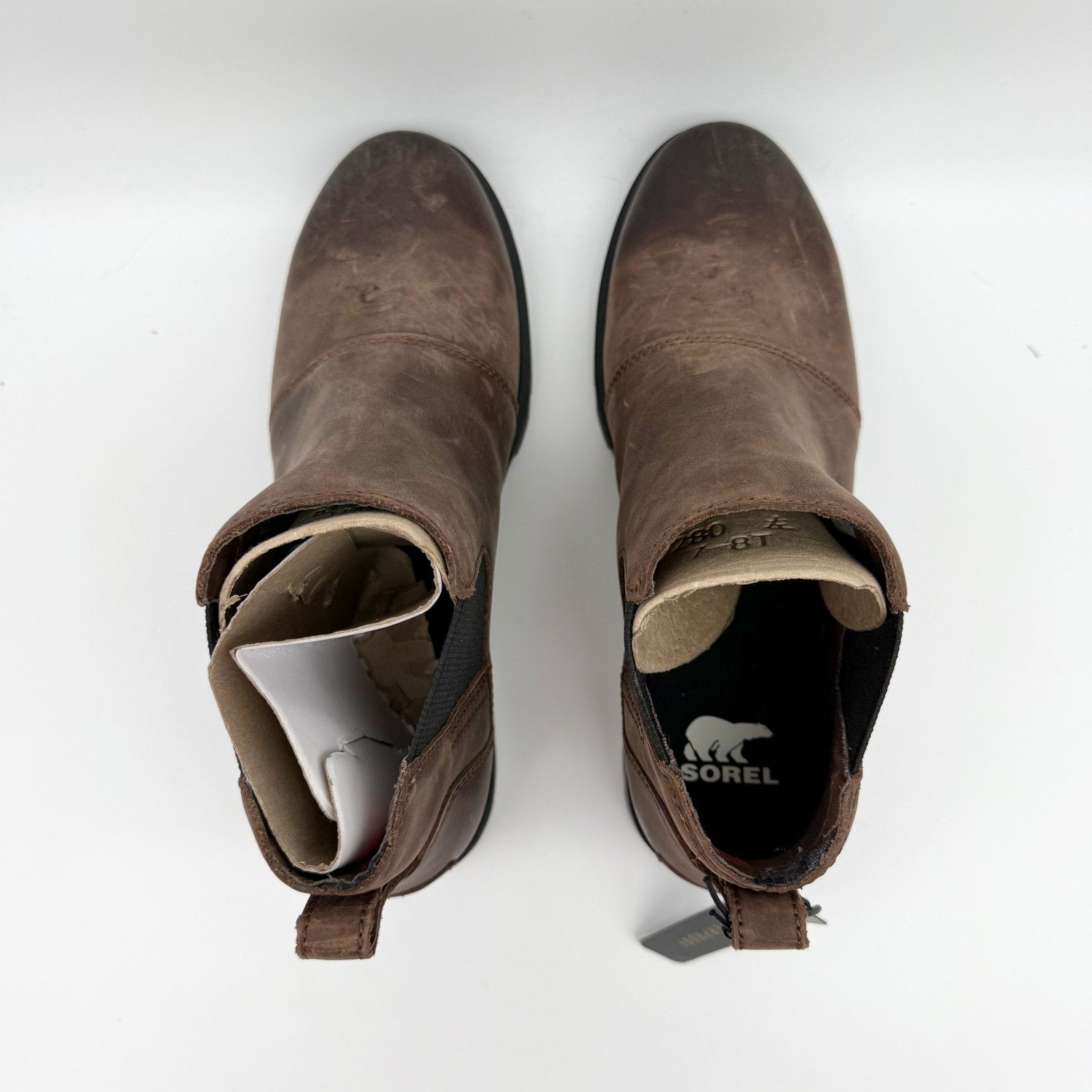 Sorel Womens Emelie lll Chelsea Ankle Bootie US 9 Brown Leather Waterproof NIB