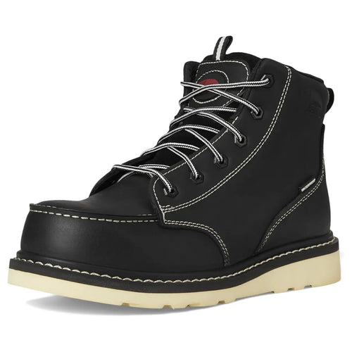 AVENGER Men Wedge Moc Carbon Safety Toe Work Boots 7 Wide Black Leather WP NIB