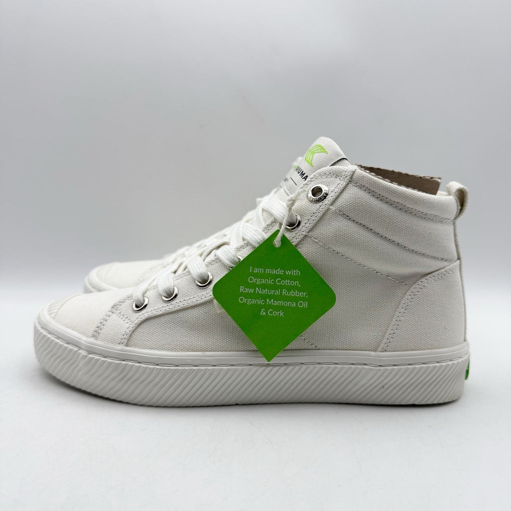 CARIUMA Womens OCA High Top Sneakers Size 6 EU 36.5 Off-White Canvas NIB