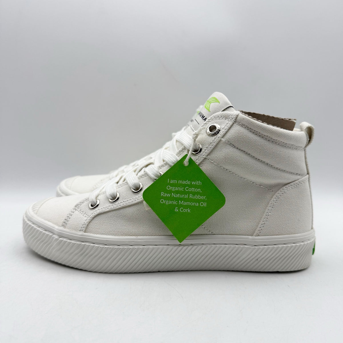 CARIUMA Womens OCA High Top Sneakers Size 6 EU 36.5 Off-White Canvas NIB