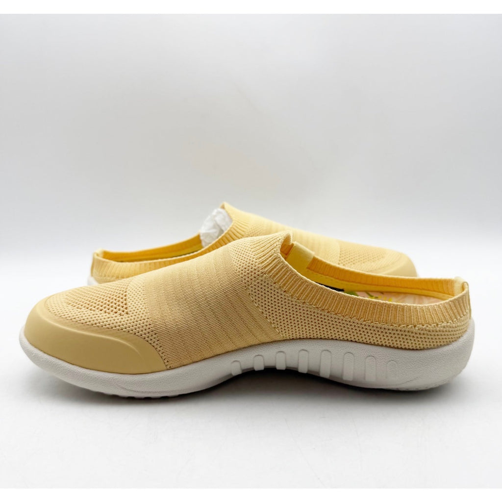 Spenco Womens Blissful Casual Shoes Size 7 Wide Sundress Yellow Slip On Mule NIB