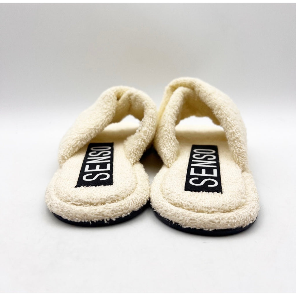 Senso Women's Inka IV Slide Sandals EU 36 US 6 Cream White Cotton NWOB