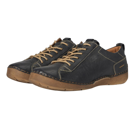 JOSEF SEIBEL Women's Fergey 56 Sneaker Black Leather EU 39 US 8- 8.5