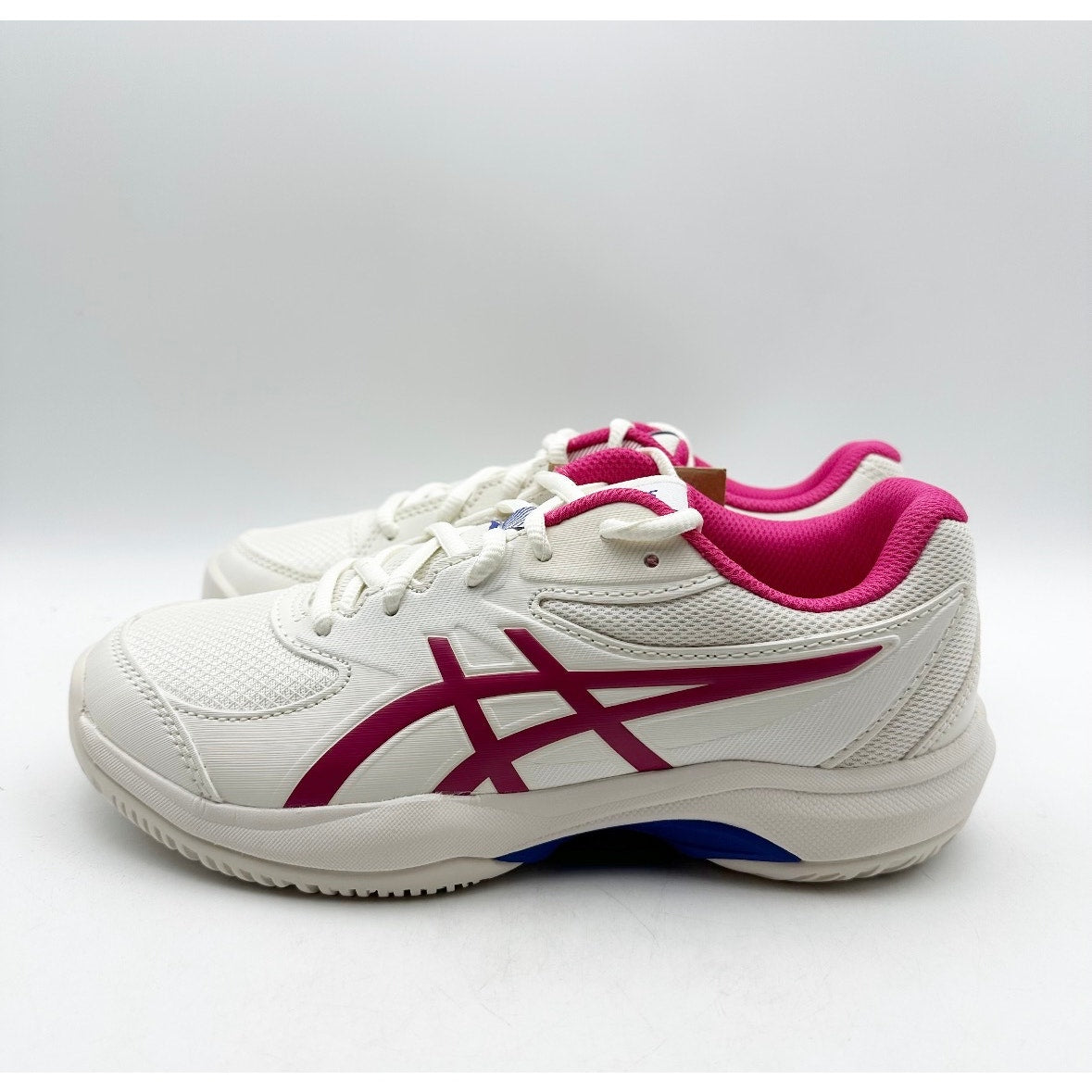ASICS Kids Gel-Game Grade School Athletic Shoes US 4 White Pink Tennis Court NIB