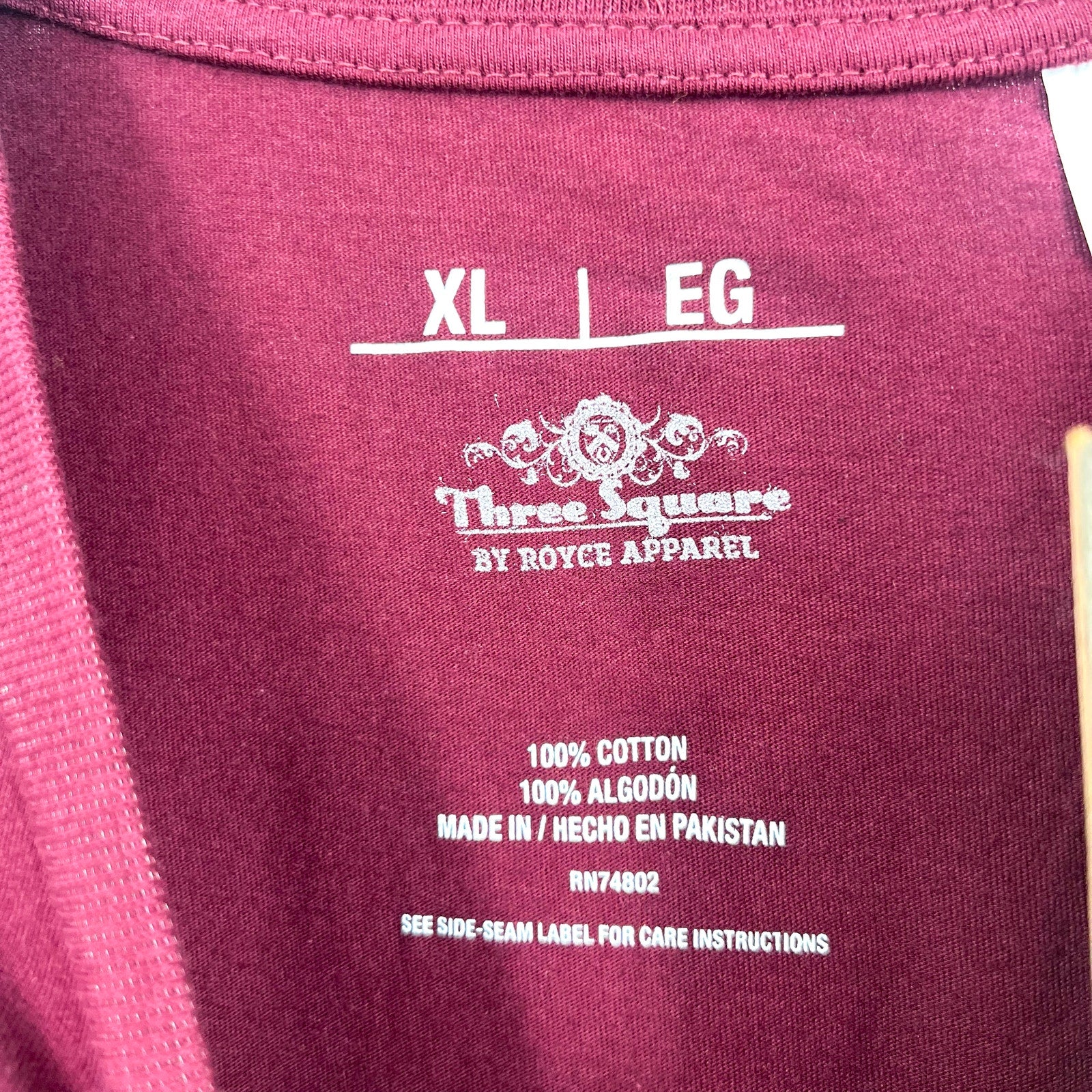 THREE SQUARE Womens Texas A&M Text 1876 T-Shirt XL Maroon Red Short Sleeve NWT