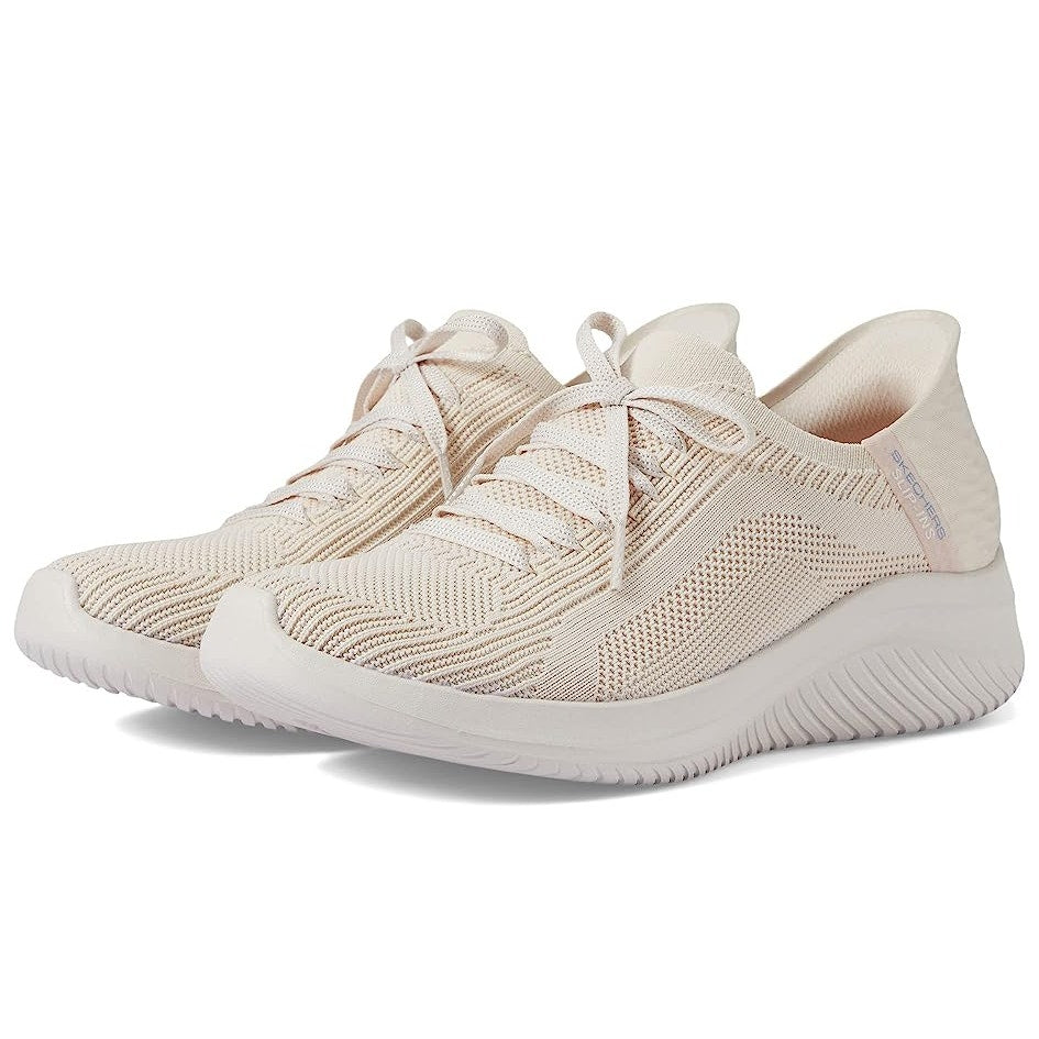 Skechers Womens Ultra Flex 3.0 Slip In Sneakers US 6.5 Cream White Athletic NWOB
