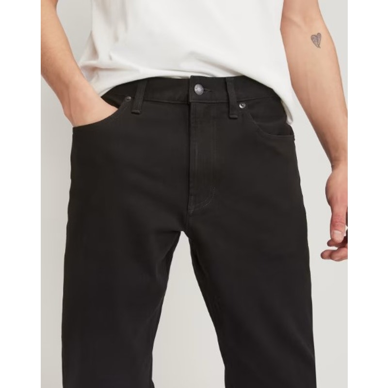 EVERLANE UNIFORM Men's The Slim Jeans 33x30 Black 4-Way Stretch Organic NWT