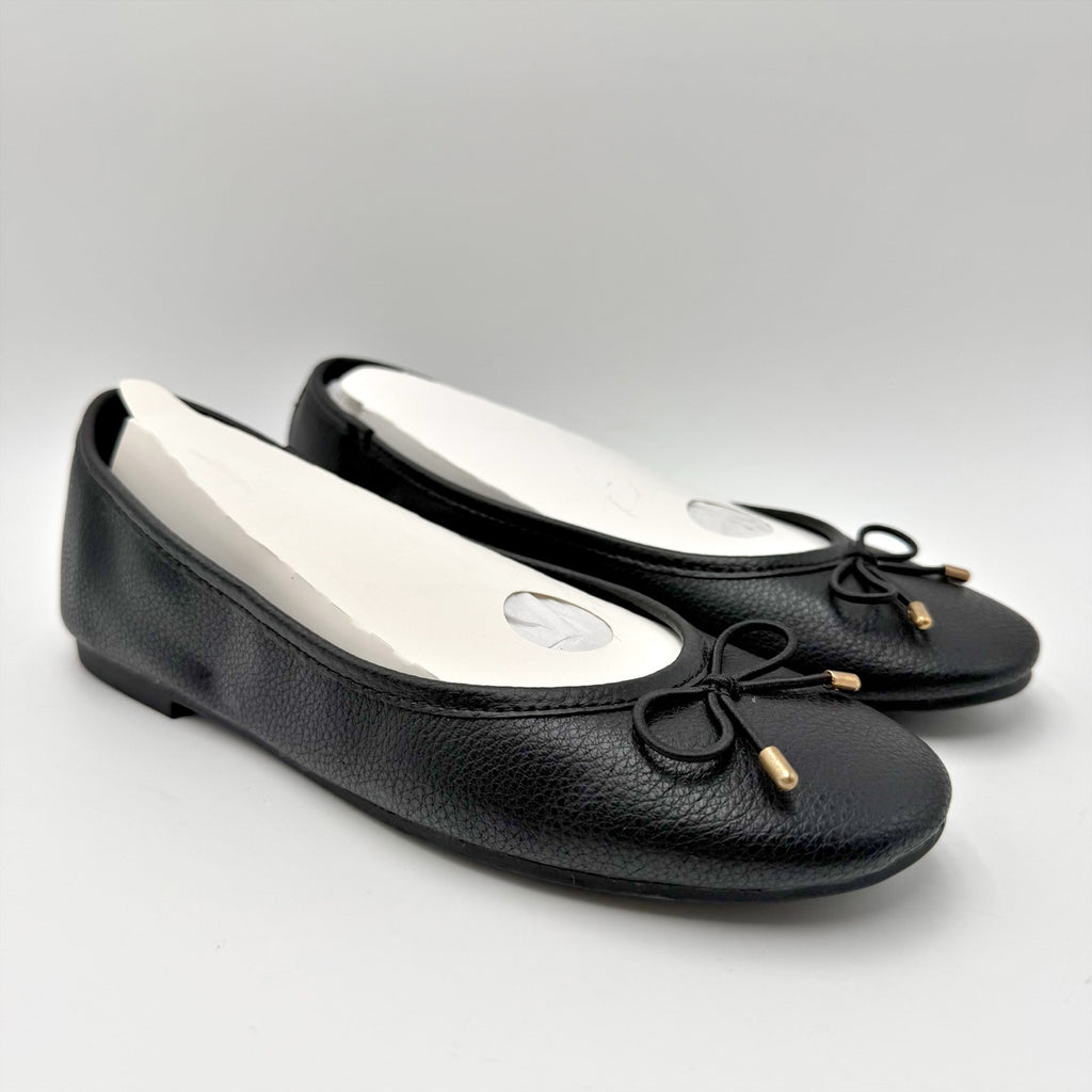 MIA Womens Chelly Ballet Flats Size 6 Black Leather NWOB