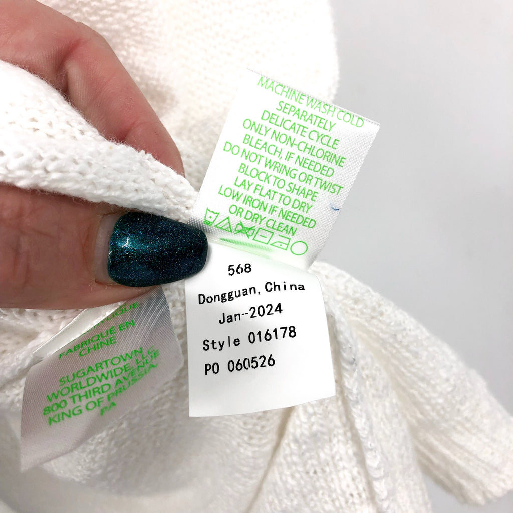 LILLY PULITZER Women's Faretta Cardigan XXS Resort White Open Long Sleeve NWT